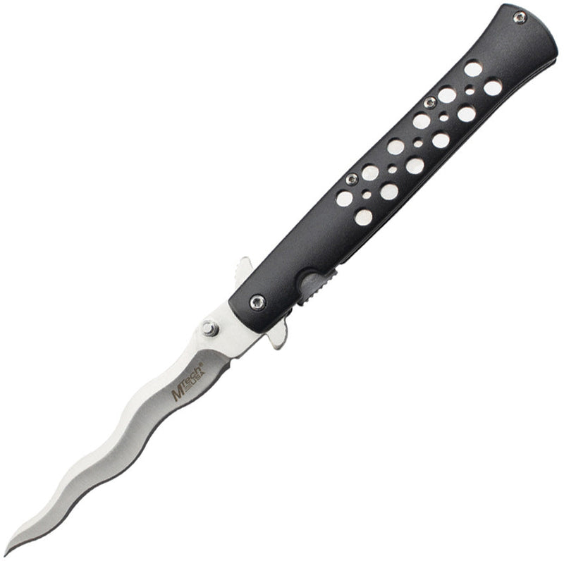 Mtech Linerlock A/O Black Wavy