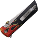 North Mountain Blade Chop 2 Button Lock Flames