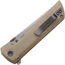 North Mountain Blade Chop 2 Button Lock Micarta Tan