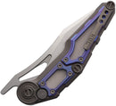 NOC Knives MT-32 Button Lock Blue
