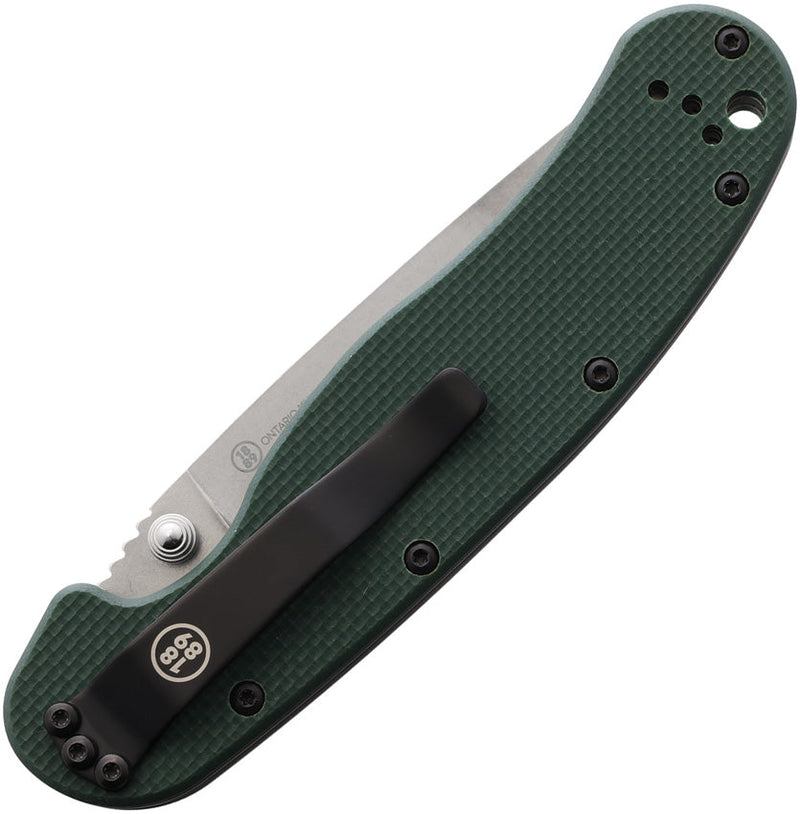 Ontario RAT I Linerlock Green G10 SW
