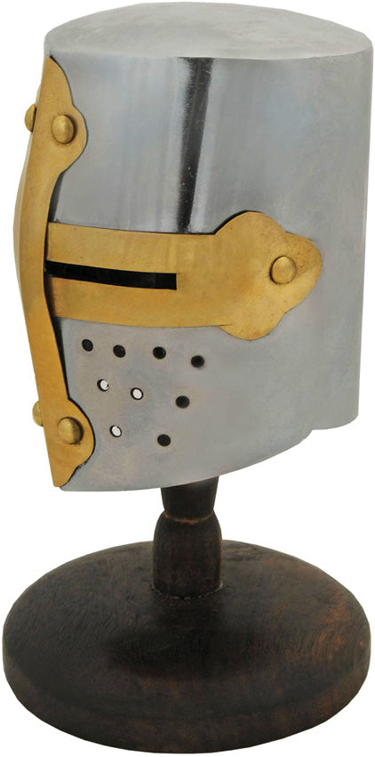 India Made Mini Crusader Helmet w/ Stand