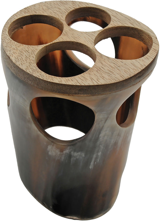 India Made Viking Horn Set w Stand