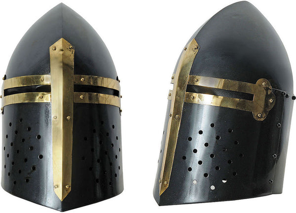 India Made Black Crusader Helmet