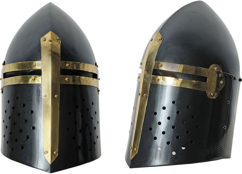 India Made Black Crusader Helmet