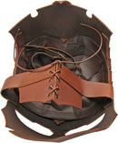 India Made Leather Viking Spine Helmet