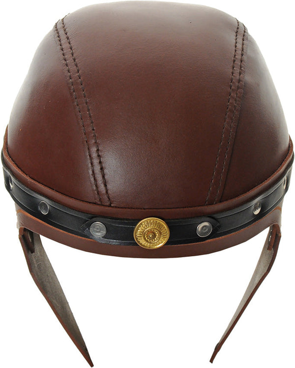 India Made Leather Roman Helmet