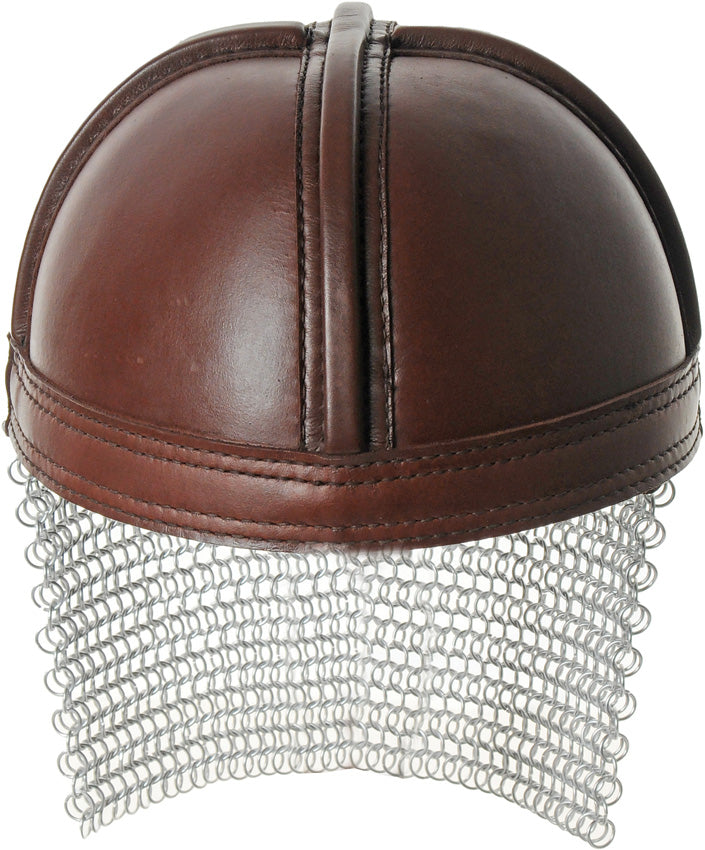 India Made Leather Norman Chain Helmet