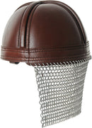 India Made Leather Norman Chain Helmet