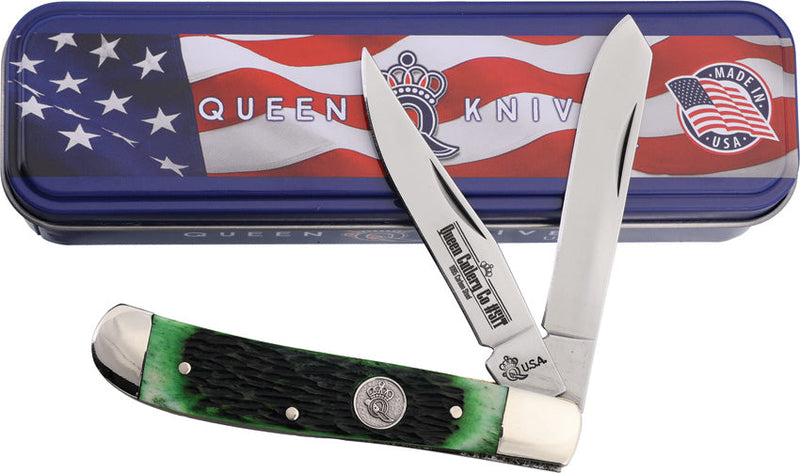 Queen Mini Trapper Green Bone