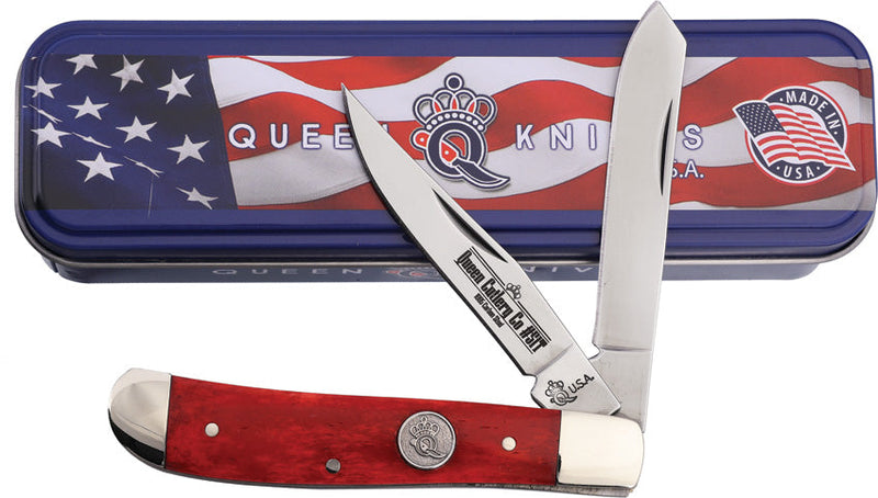 Queen Mini Trapper Red Smooth Bone