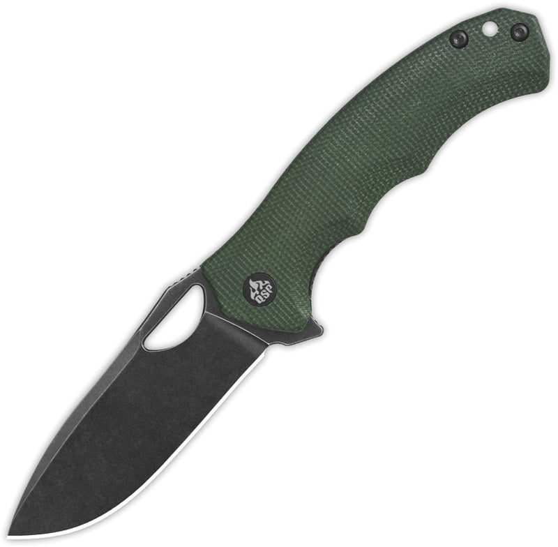 QSP Knife Gorilla Linerlock Green Mic