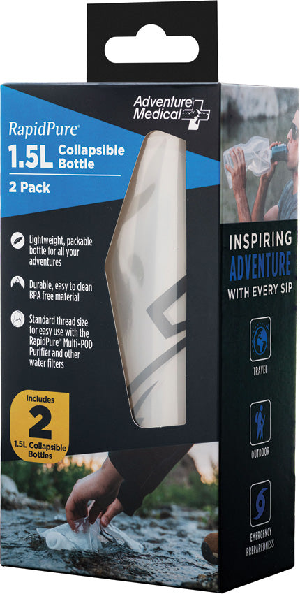 Rapidpure 1.5L Collapsible Bottle 2pk