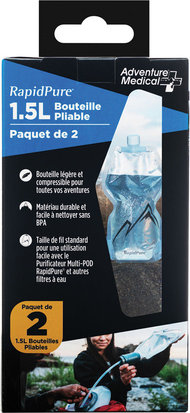 Rapidpure 1.5L Collapsible Bottle 2pk