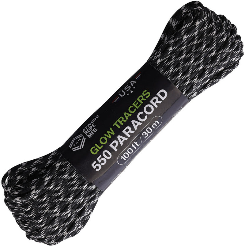 Atwood Rope MFG 550 Paracord Black/Glow