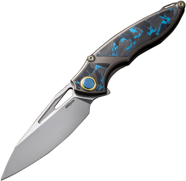 Rike Knife 1902 Framelock Blue CF