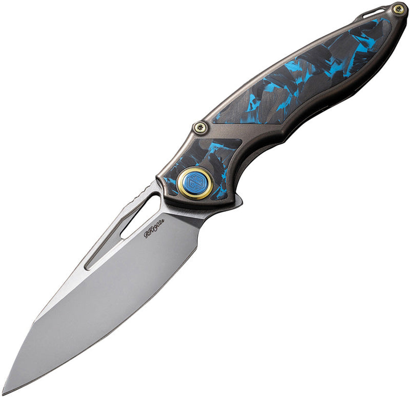 Rike Knife 1902 Framelock Blue CF