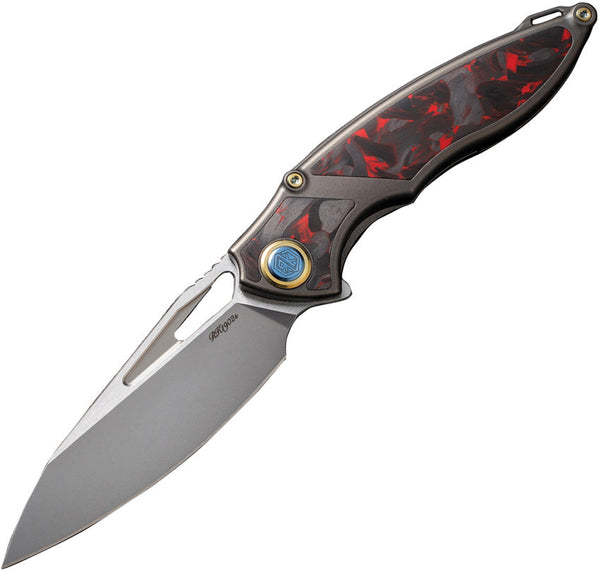 Rike Knife 1902 Framelock Red CF