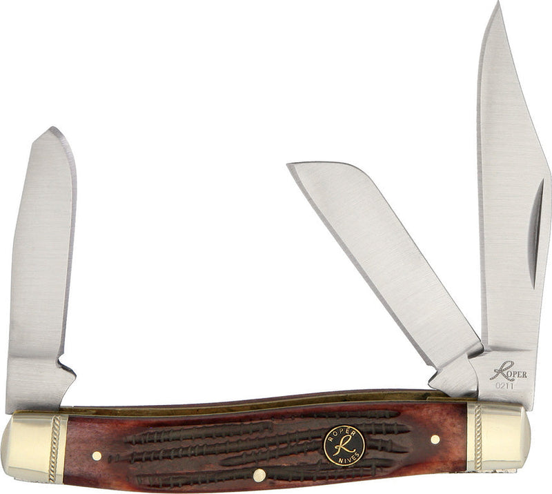 Roper Knives Tobacco Stockman