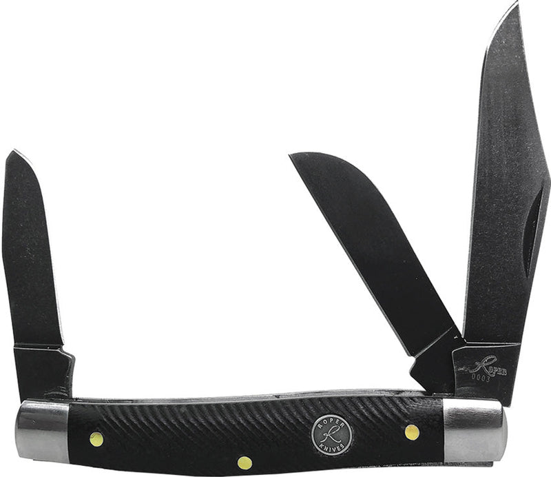 Roper Knives Stockman Black D2