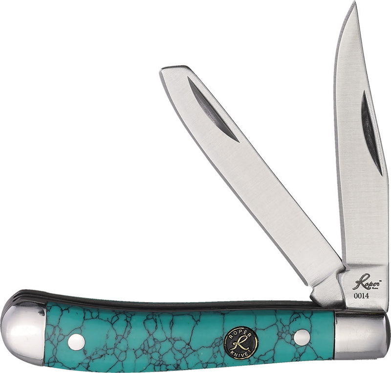 Roper Knives Peanut Green Stone