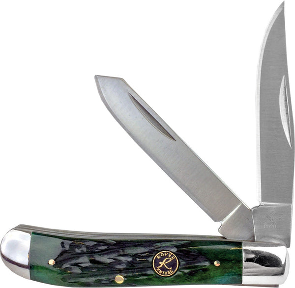 Roper Knives Trapper Green Bone Carbon