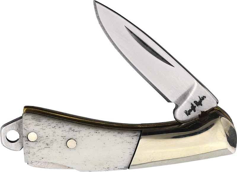Rough Ryder White Smooth Bone 2" Lockback