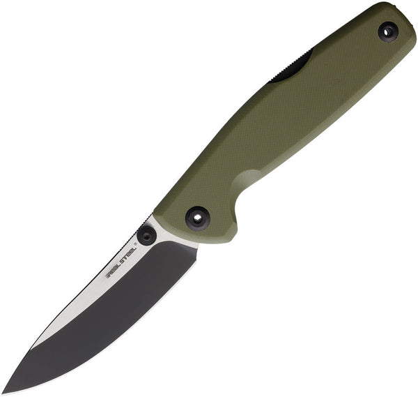 Real Steel Yak Lockback Green Flat