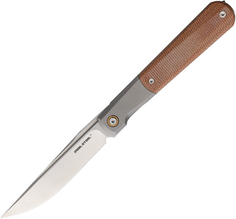 Real Steel Barlow RB-7 Framelock Micarta