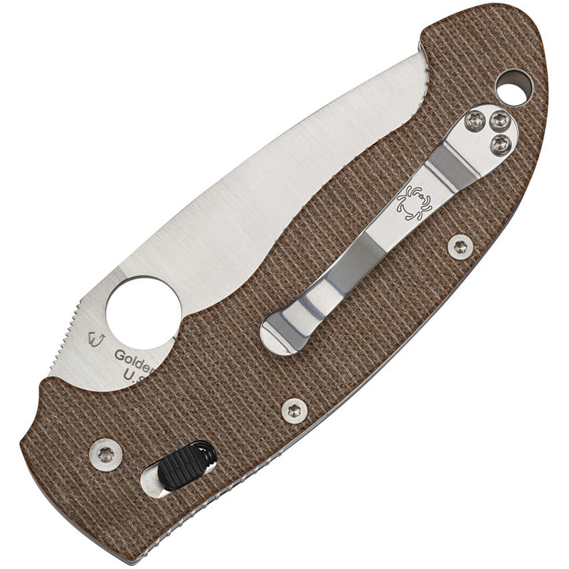 Spyderco Manix 2 XL Brn Canvas Micarta