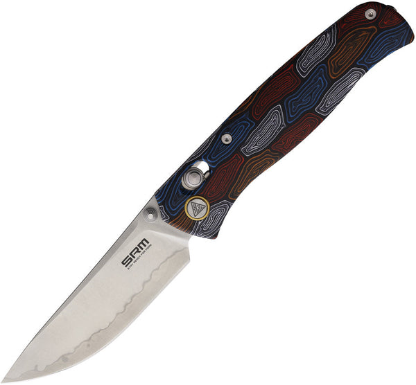 SRM Knives 255L Ambi Lock Damascus