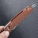 SRM Knives 255L Ambi Lock Brn G10