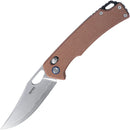 SRM Knives 9203 Ambi Lock Brn Micarta