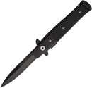 S-TEC Stiletto Style Linerlock Black