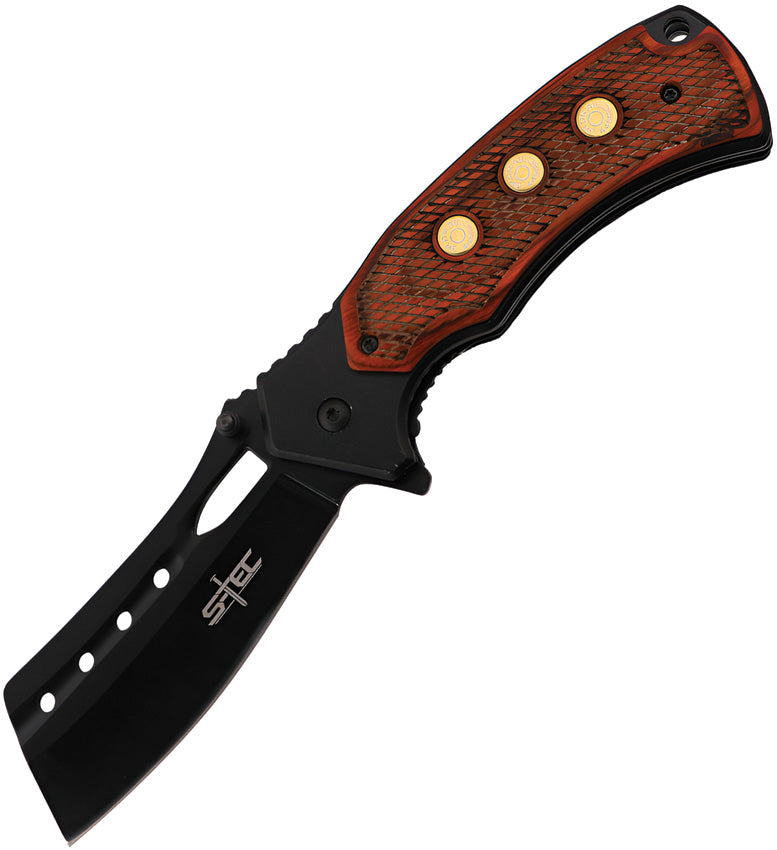 S-TEC Cleaver Linerlock A/O Wood