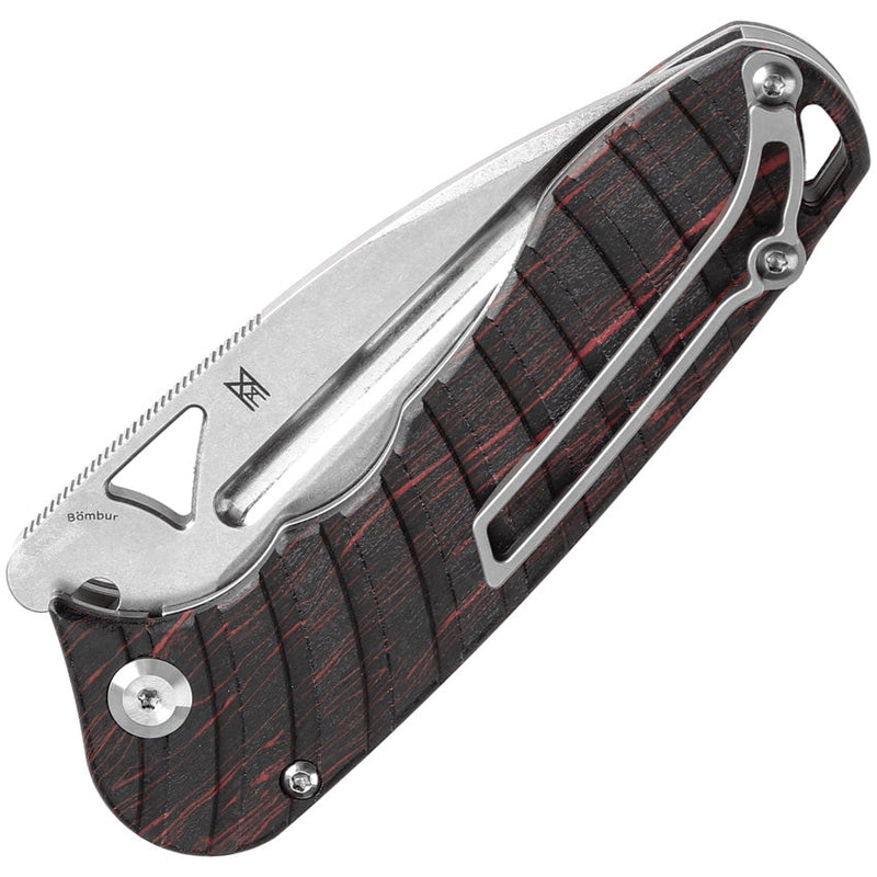 Tenable Knives Bombur Linerlock Black and red