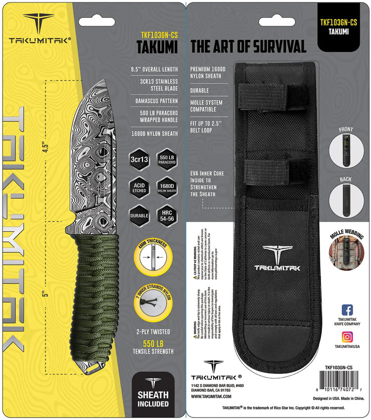 Takumitak Takumi Fixed Blade Green