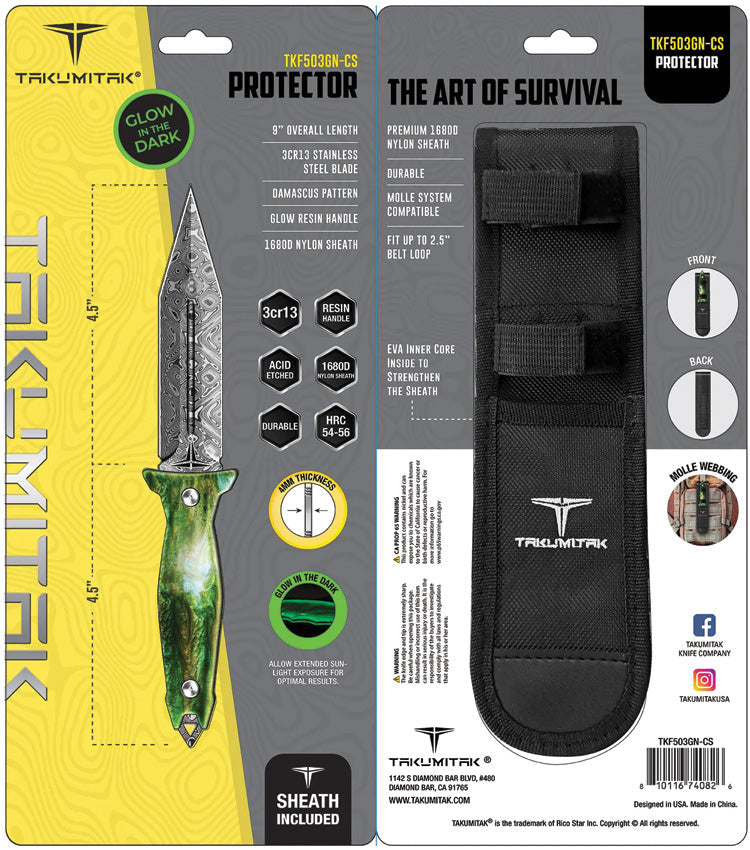 Takumitak Protector Fixed Blade Green