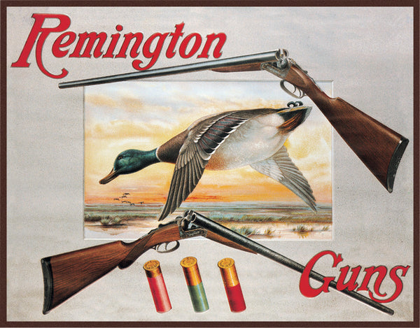Tin Signs Remington Shotguns and Ducks
