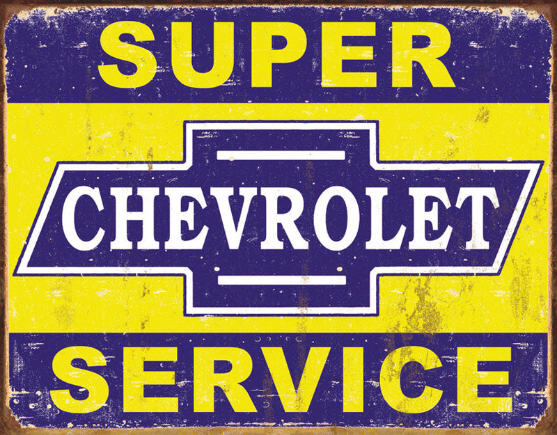 Tin Signs Super Chevy Service