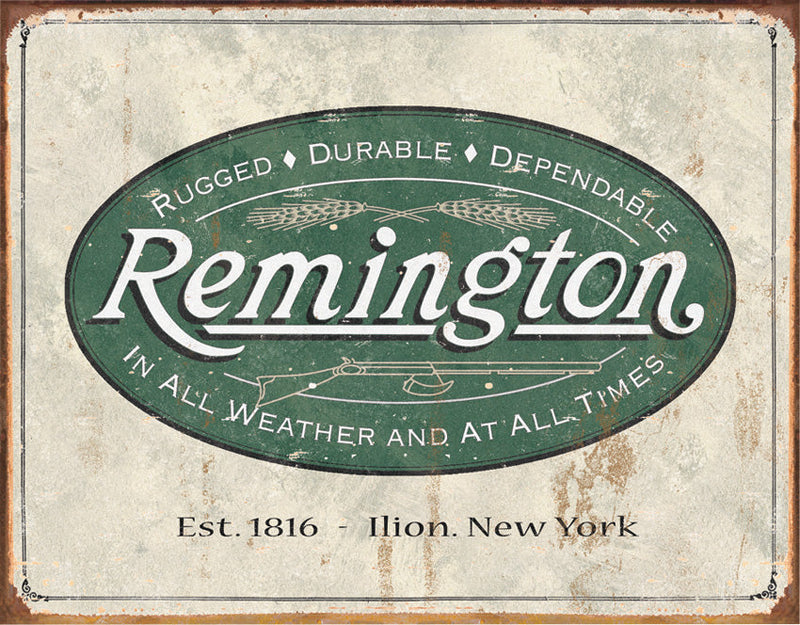 Tin Signs Remington Weathered Logo
