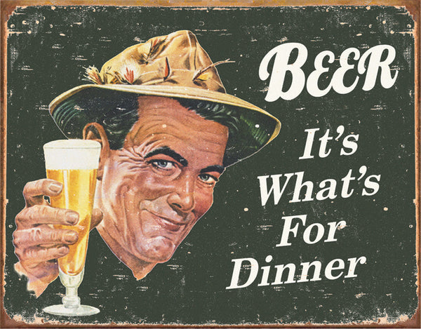 Tin Signs Ephemera - Beer For Dinner
