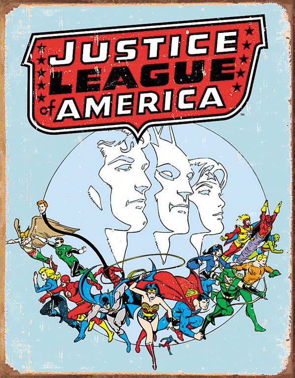 Tin Signs Retro Justice League