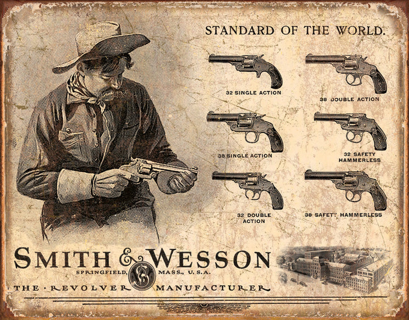 Tin Signs S&W Revolvers
