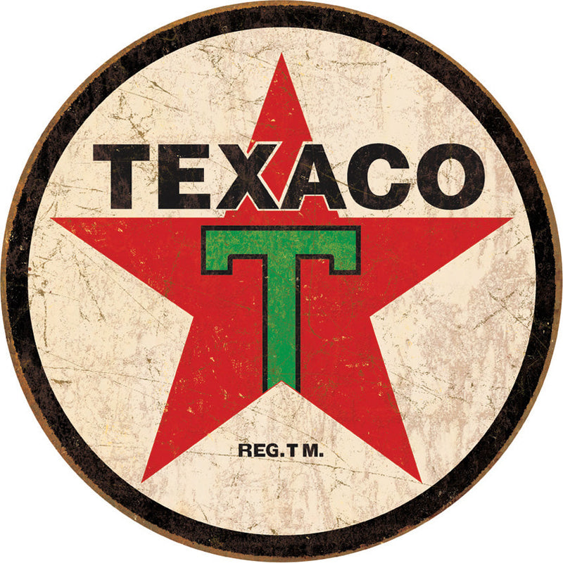 Tin Signs Texaco Round