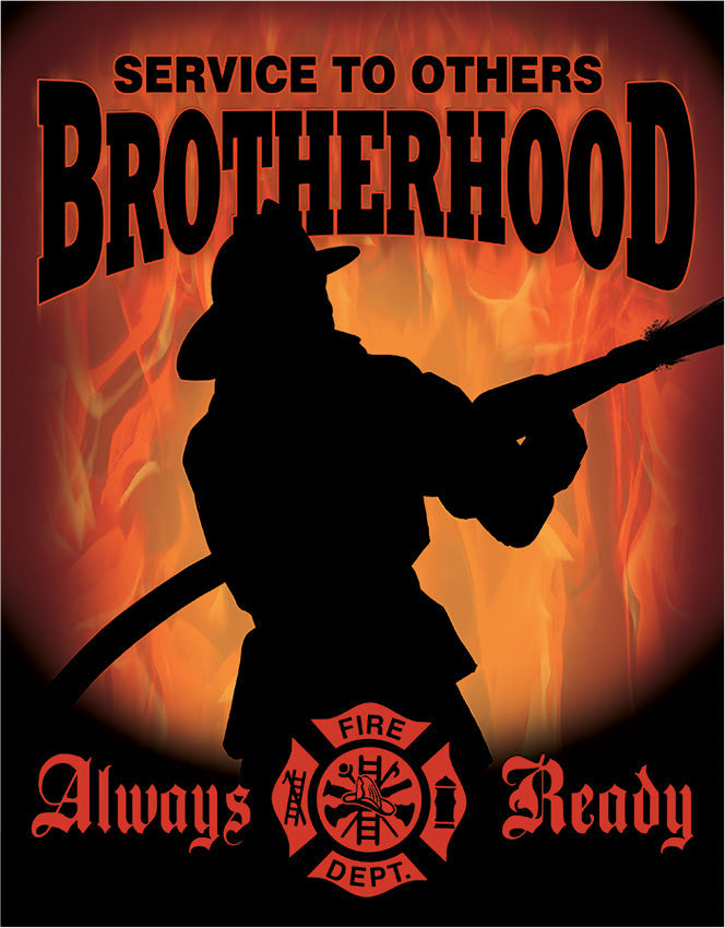 Tin Signs Fireman Brotherhood