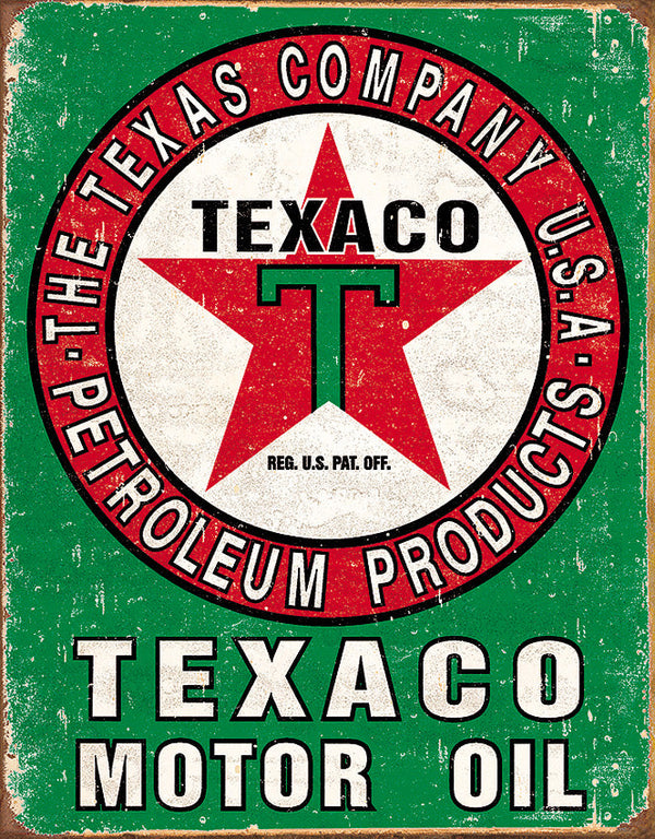 Tin Signs Texaco Motor Oil