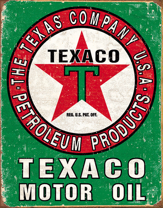 Tin Signs Texaco Motor Oil