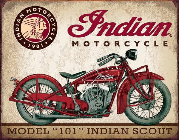 Tin Signs Indian Scout Motorcycle