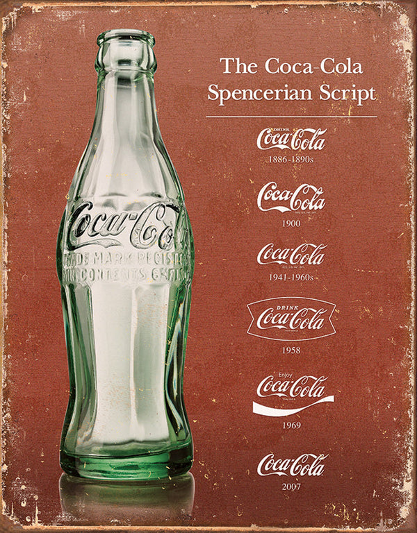 Tin Signs Coke Script Heritage